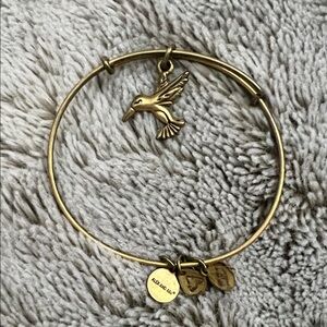 Alex and Ani Gold Bird Charm Bracelet with Expandable Wire